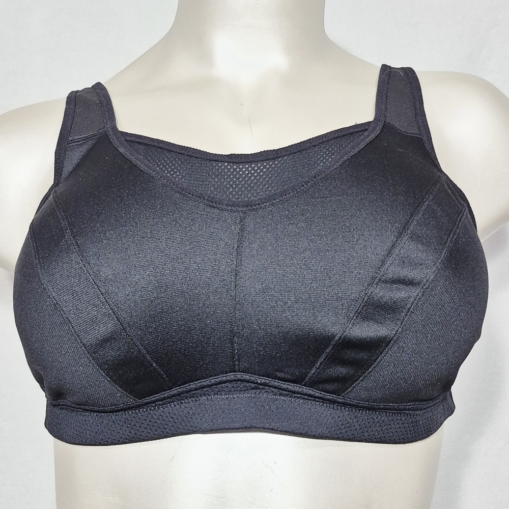 42D Wingslove Wireless‎ Sports Bra Non-Padded Sport Bra Bounce Control Black NWT